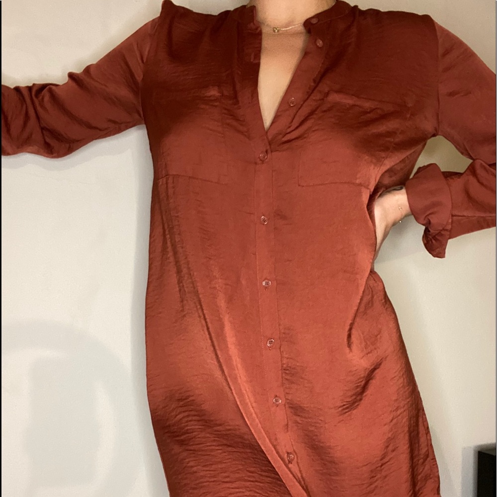 Silk Blouse Dress